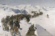 Count Argutinsky crossing the Caucasian range Franz Roubaud